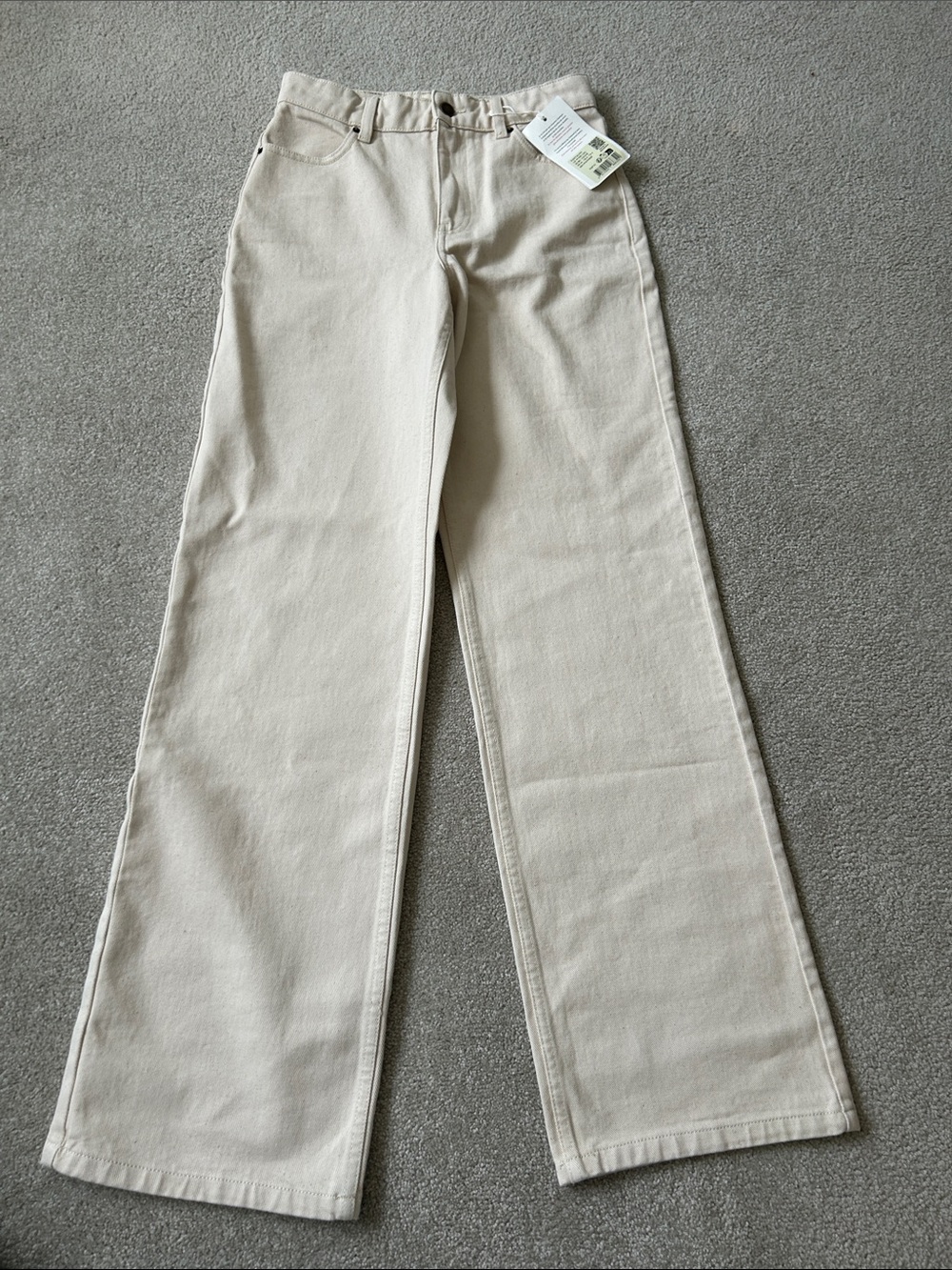 Sezane Wide-Leg Jeans in Cream